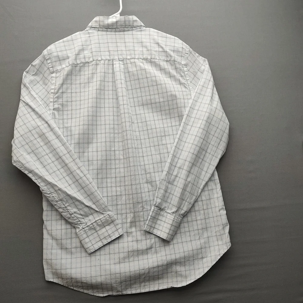 Banana Republic Shirt Mens Large Blue Striped Slim Fit Collared Button Down‎